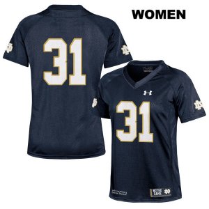 Notre Dame Fighting Irish Women's Jack Lamb #31 Navy Under Armour No Name Authentic Stitched College NCAA Football Jersey MHB1899FX